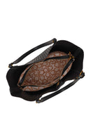 Woman Black Accessorized Printed Shoulder Bag | Derimod
