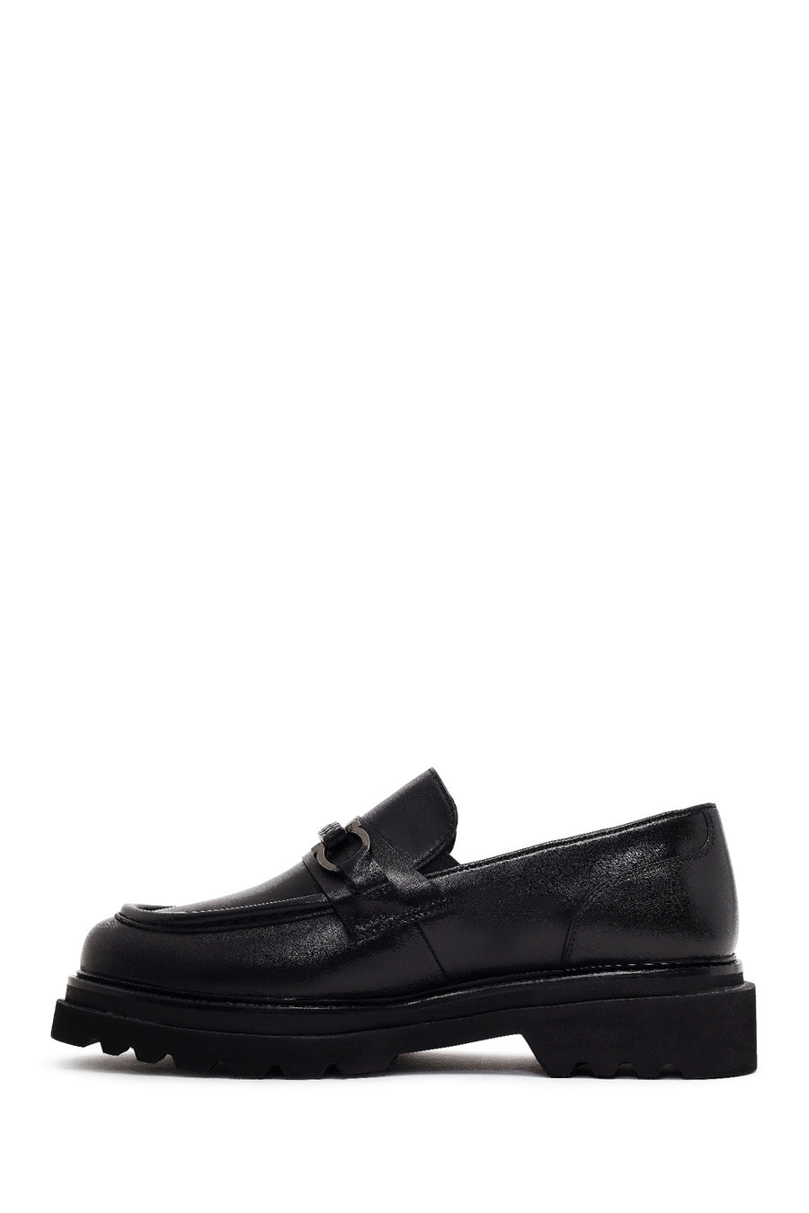 Erkek Siyah Deri Casual Loafer