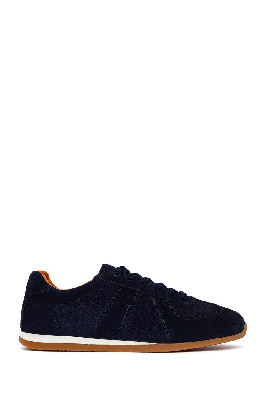 Erkek Lacivert Bağcıklı Süet Deri Sneaker 26SFD766610 | Derimod