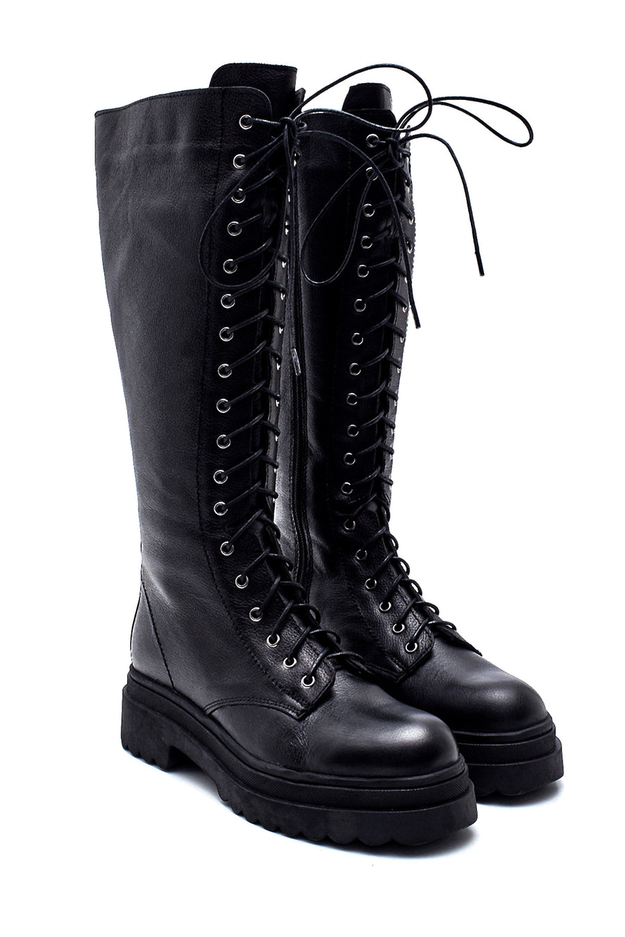 Women's Leather Casual Lace-Up Boots