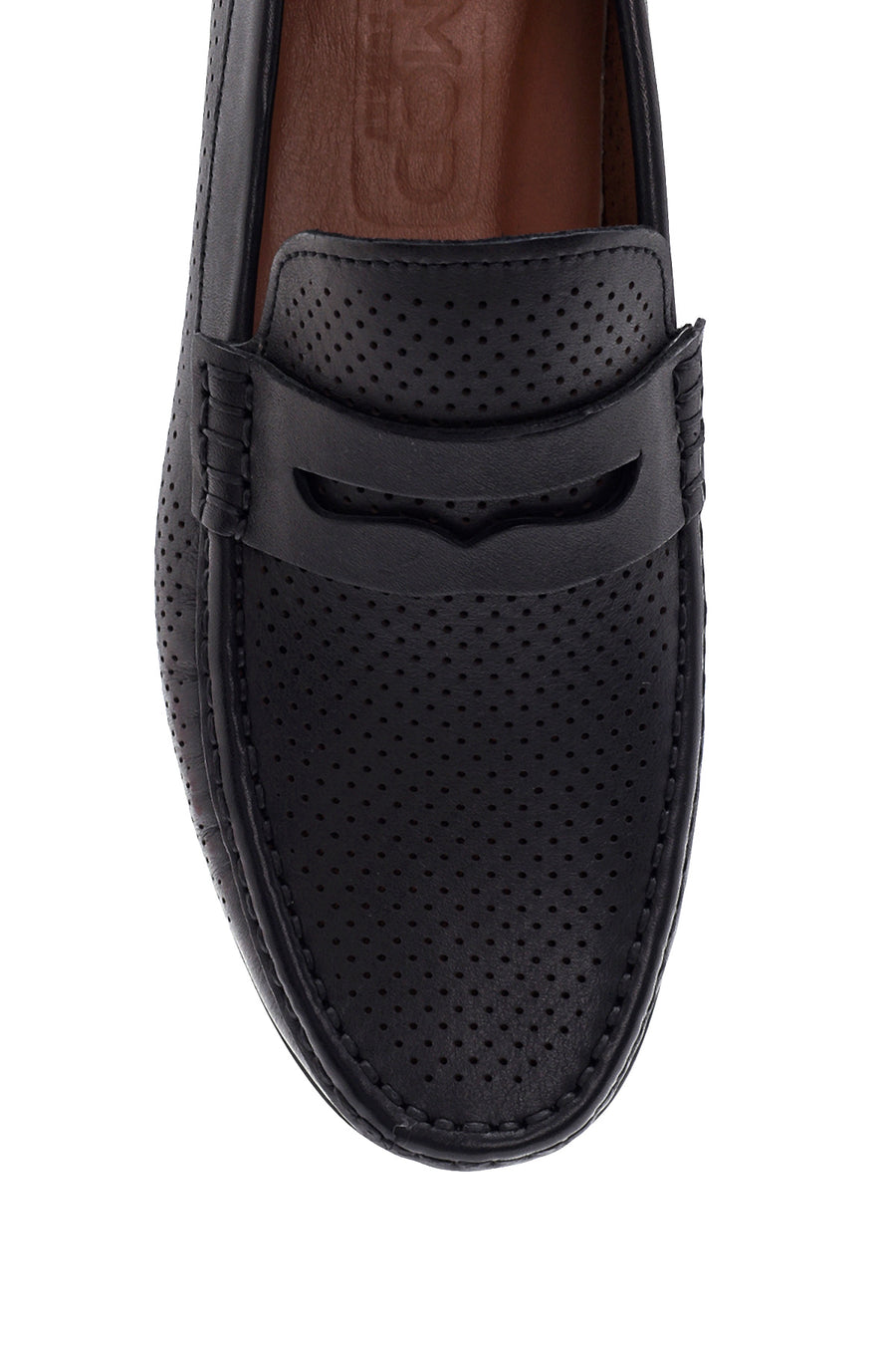 Erkek Deri Delikli Casual Loafer