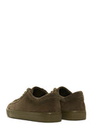 Men's Khaki Leather Suede Sneaker | Derimod