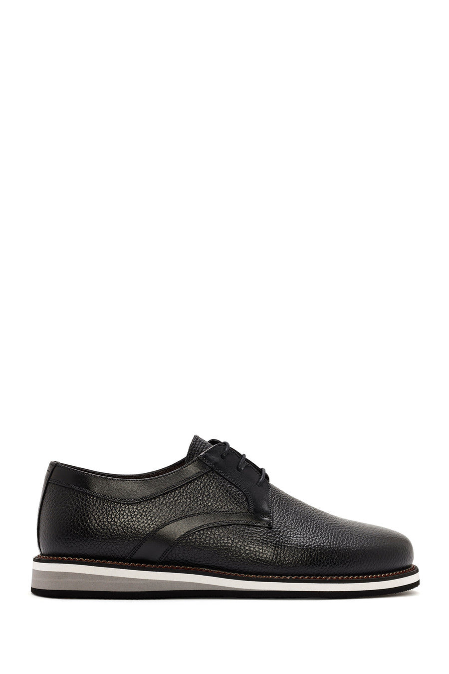 Men's Black Lace-up Leather Casual Shoes 24WFD7049FT | Derimod
