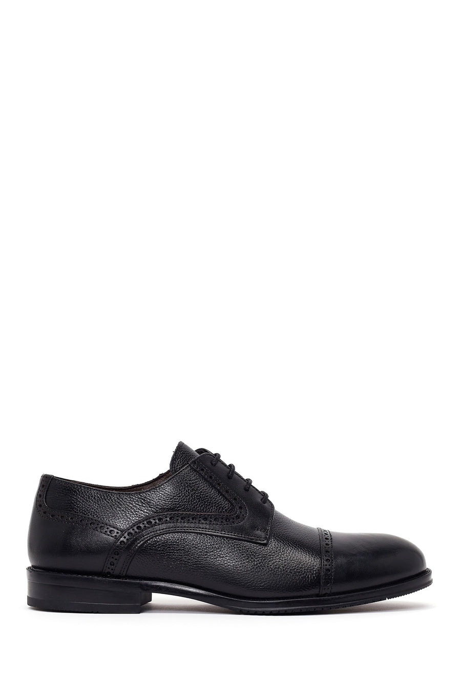 Male Black Lace-Up Leather Casual Shoes WM750036DK | Derimod