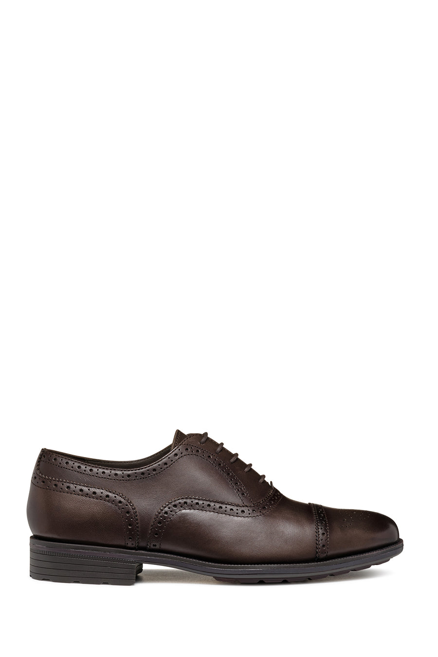 Geox Men's Brown Walk Pleasure F Lace-Up Leather Classic Shoes U46H8B00039C6009 | Derimod