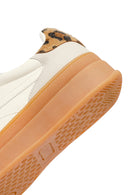 Kadın Bej Bağcıklı Kalın Tabanlı Sneaker | Derimod