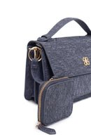 Woman Anthracite Long-Strap Fabric Crossbody Bag | Derimod