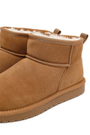 Woman Camel Fur Suede Teddy Boots | Derimod