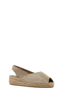 Kadın Bej Süet Espadril Sandalet | Derimod