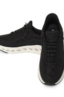 Woman Black Lace-Up Thick-Soled Sneakers | Derimod