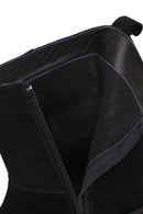 Woman Black Zip Closure Thick-Soled Suede Boots | Derimod