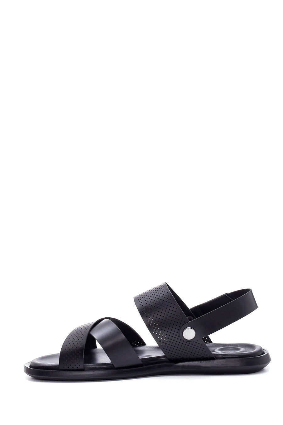 Men's Leather Perforated Sandals