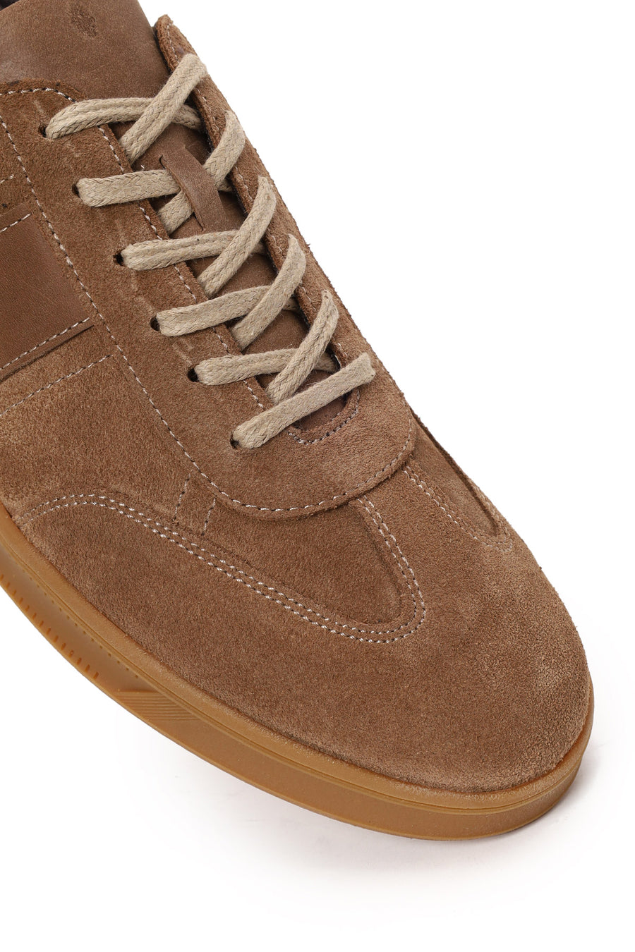 Male Mink Lace-Up Suede Leather Sneaker