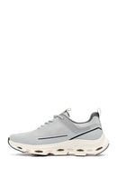 Erkek Gri Bağcıklı Kalın Tabanlı Kumaş Sneaker | Derimod