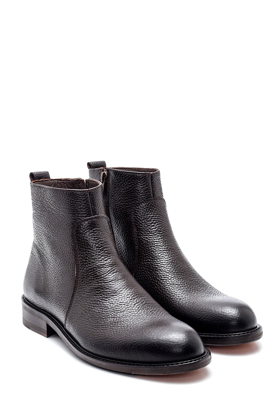 Men's Leather Zippered Boots