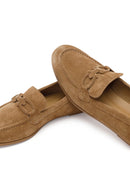Women's Tan Suede Leather Loafer | Derimod