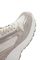 Kadın Bej Deri Kalın Tabanlı Sneaker | Derimod