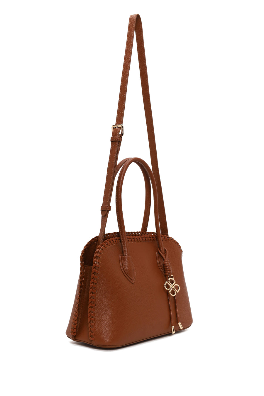 Woman Brown Long-Strap Classic Shoulder Bag