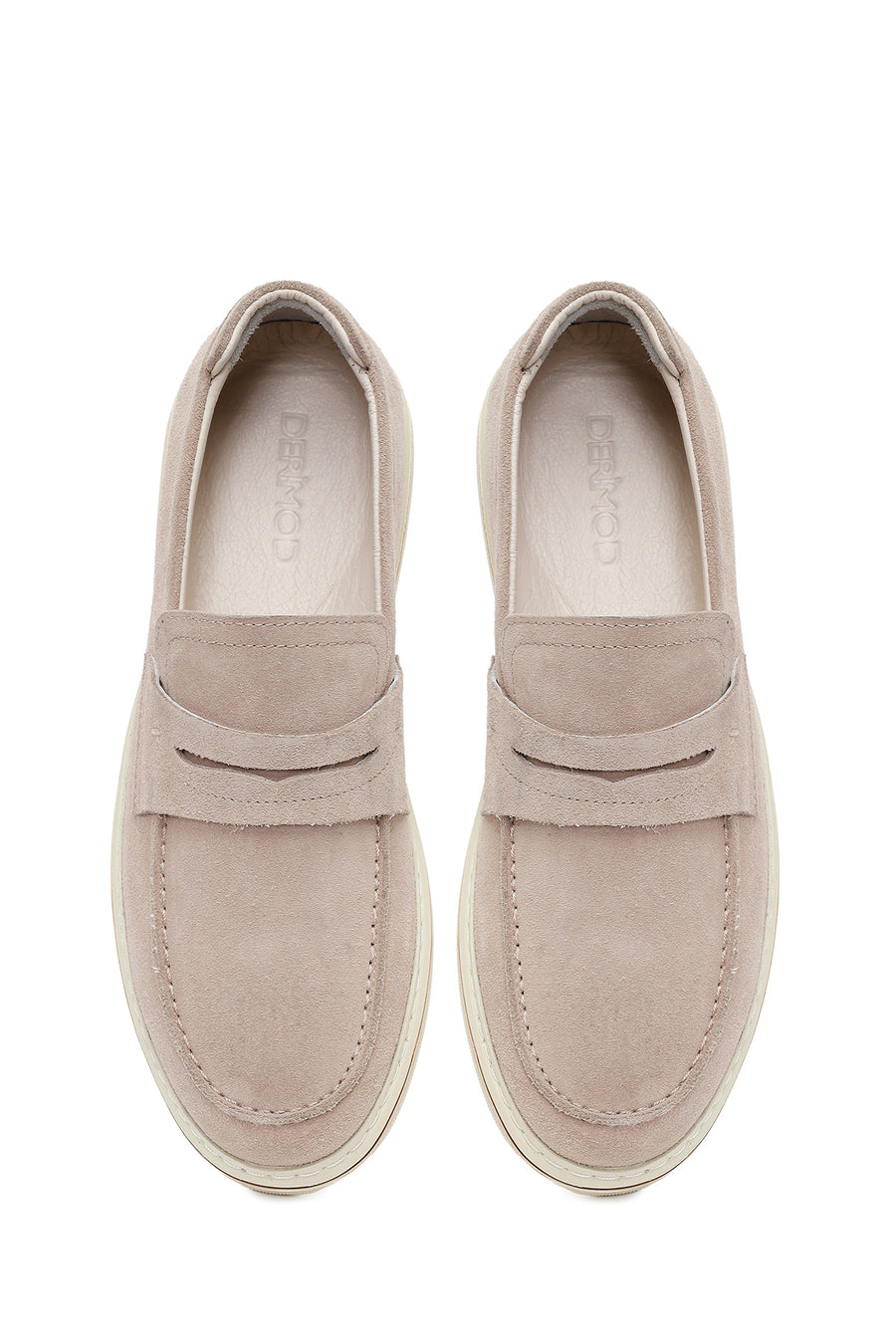 Male Beige Suede Leather Casual Loafer