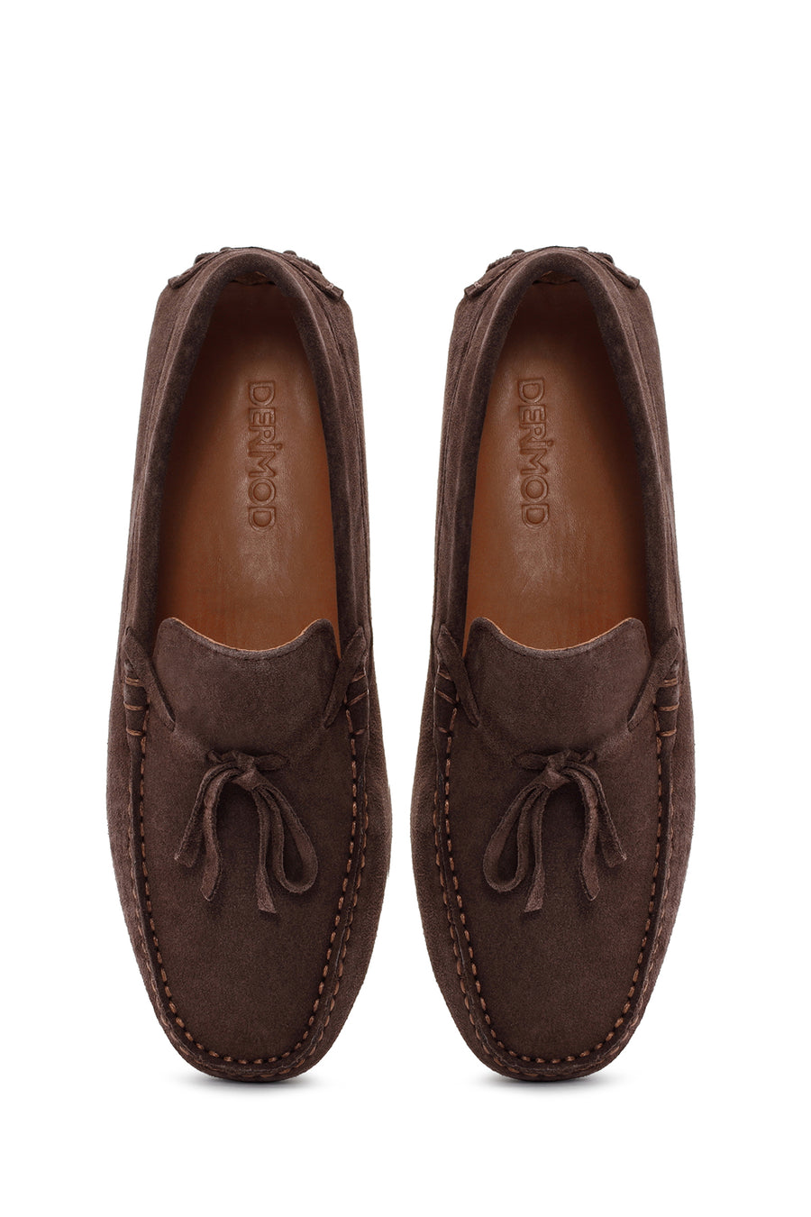 Erkek Kahverengi Süet Deri Casual Loafer