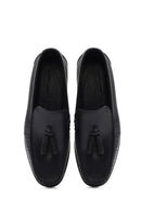 Erkek Siyah Püsküllü Deri Casual Loafer | Derimod