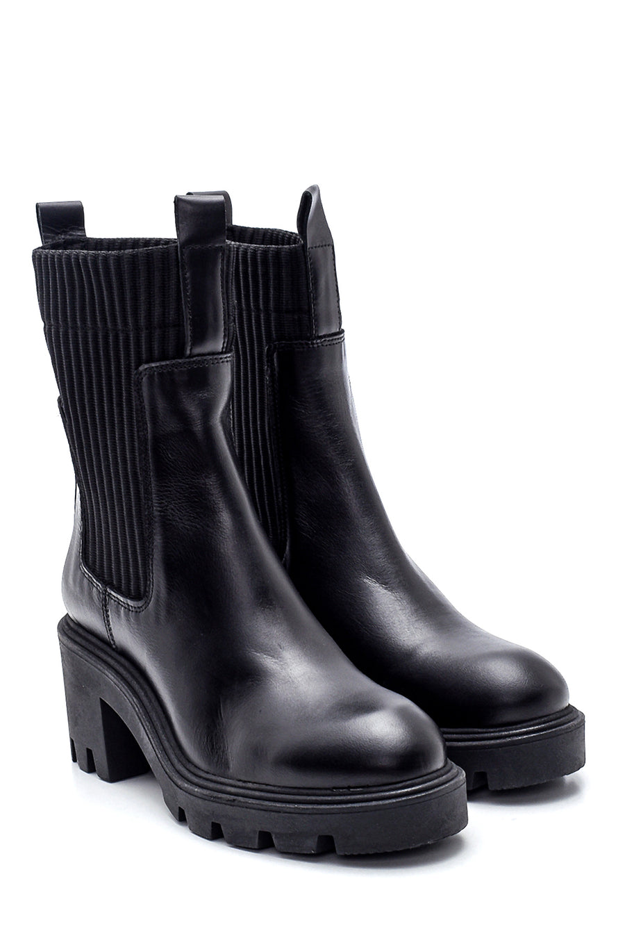 Women's Leather Heeled Boots