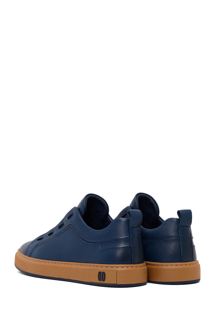 Male Navy Lace-up Leather Sneaker