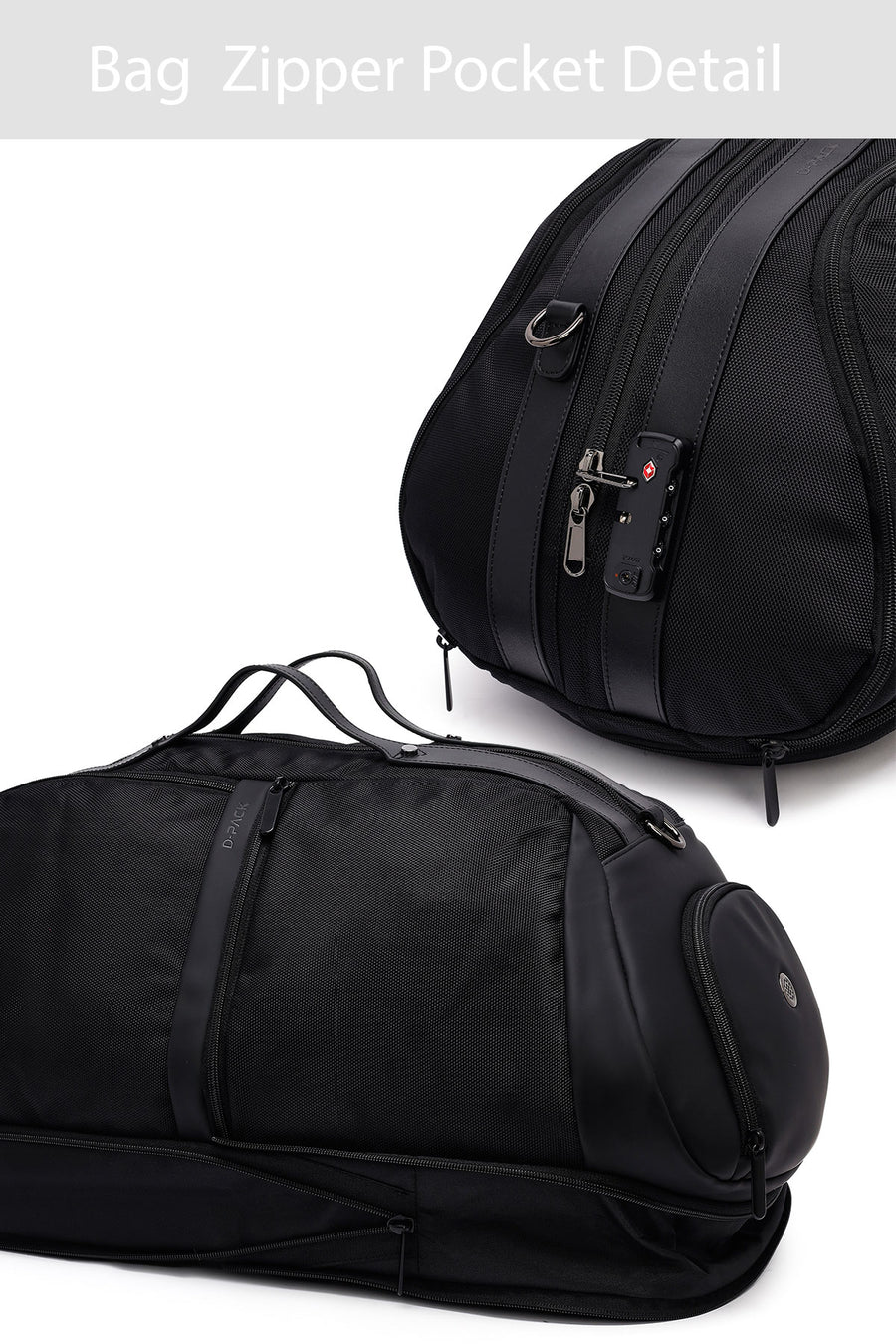 D-Pack Erkek Siyah Uzun Askılı Kumaş Seyahat Çantası