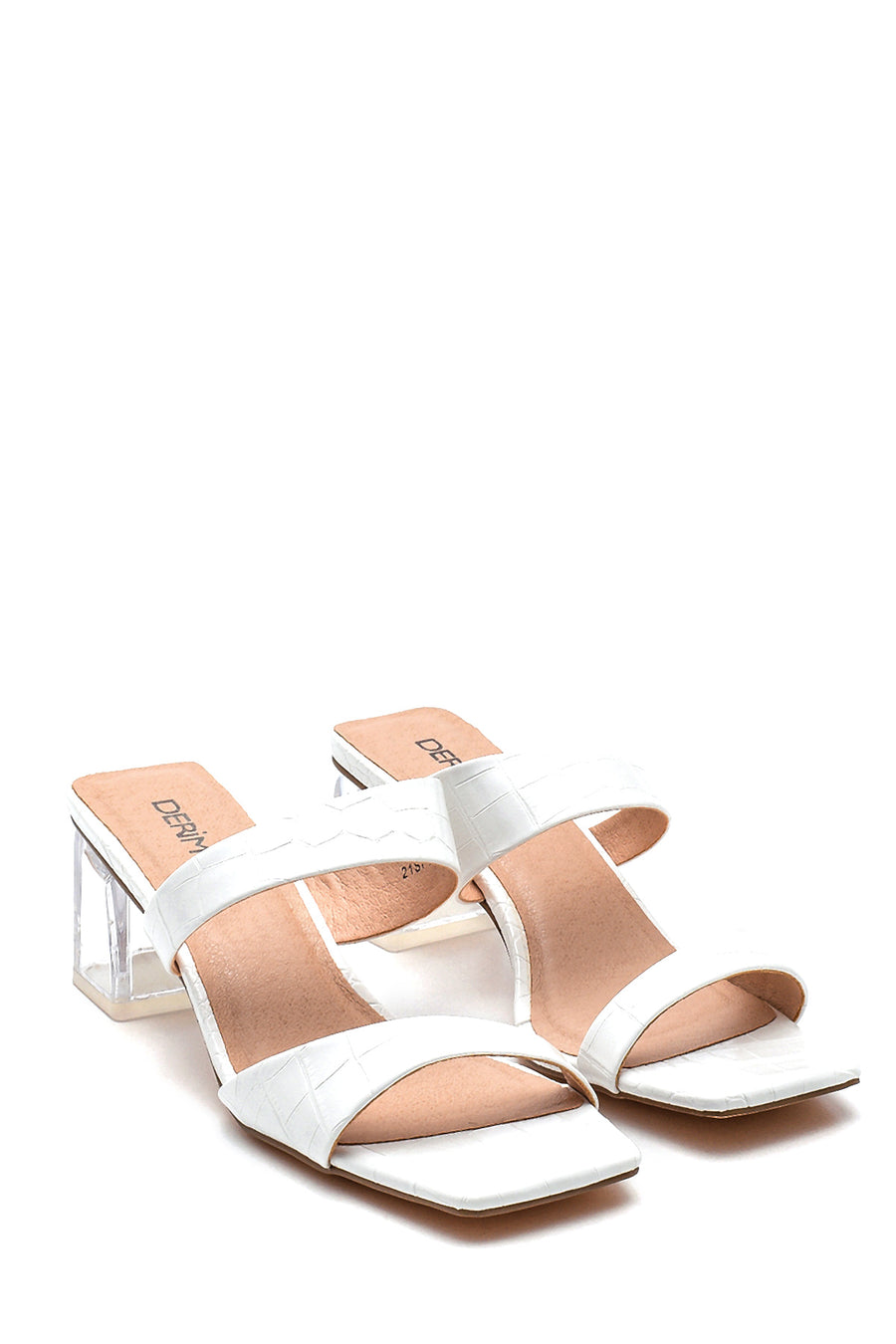 Women's Transparent Heel Detailed Slippers