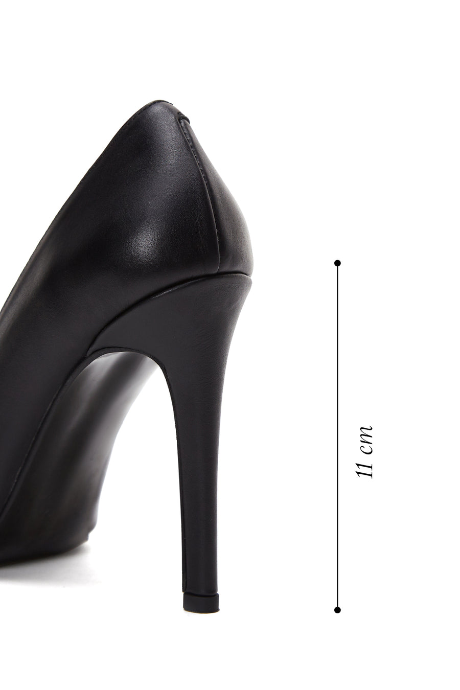 Kadın Siyah Deri Stiletto