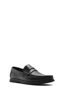 Men's Black Leather Casual Loafer | Derimod