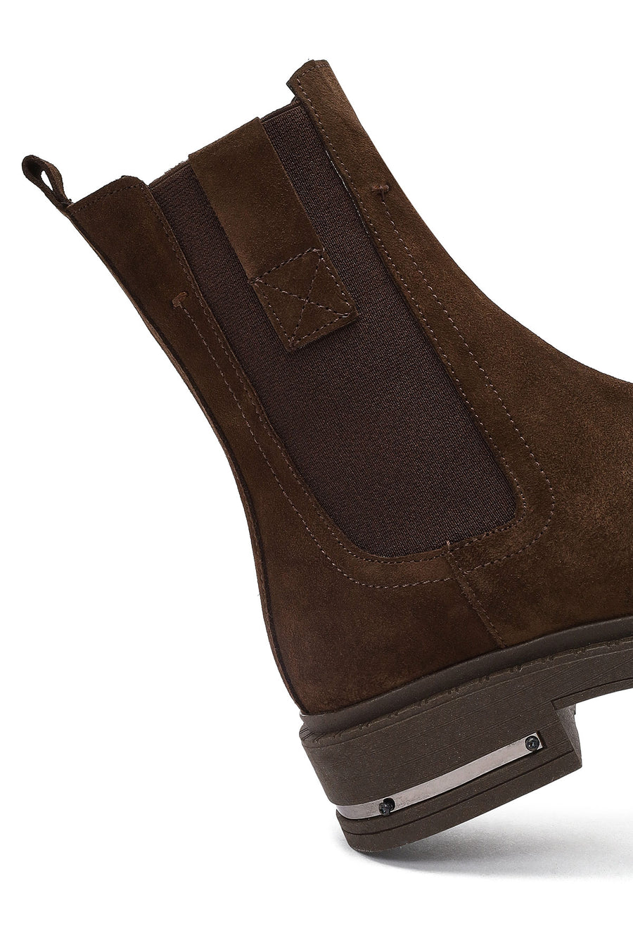 Woman Brown Suede Chelsea Boots