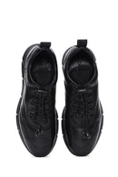 Erkek Siyah Deri Casual Sneaker | Derimod