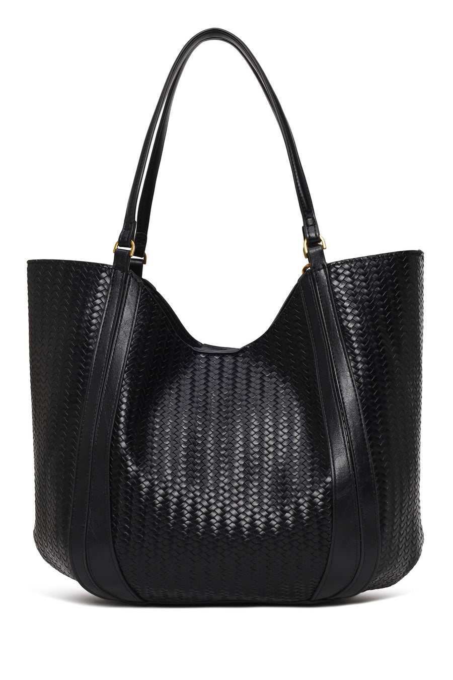 Woman Black Accessorized Printed Shoulder Bag