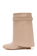 Women's Beige Wedge Heel Boots | Derimod