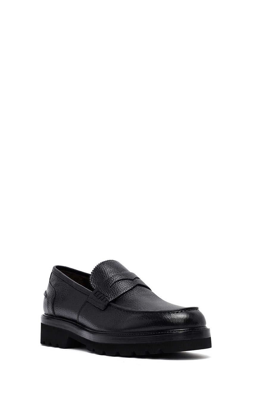Erkek Siyah Deri Casual Loafer