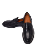 Male Black Leather Casual Loafer | Derimod