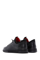 Men's Black Leather Casual Sneaker | Derimod
