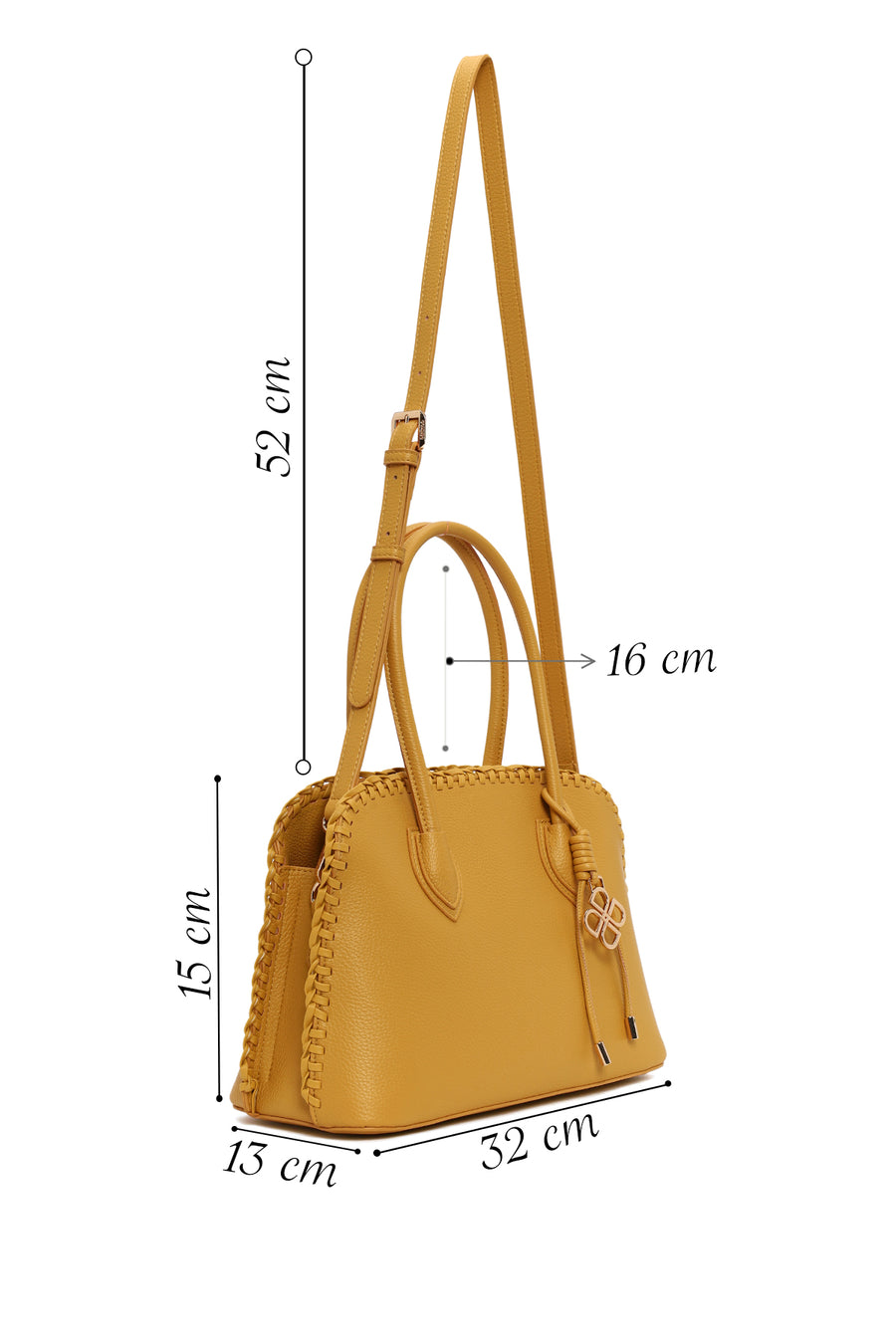 Kadın Hardal Uzun Askılı Klasik Kol Çantası