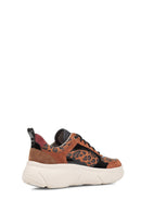 Geox Kadın Taba Nebula 2.0 X Bağcıklı Kalın Tabanlı Sneaker | Derimod