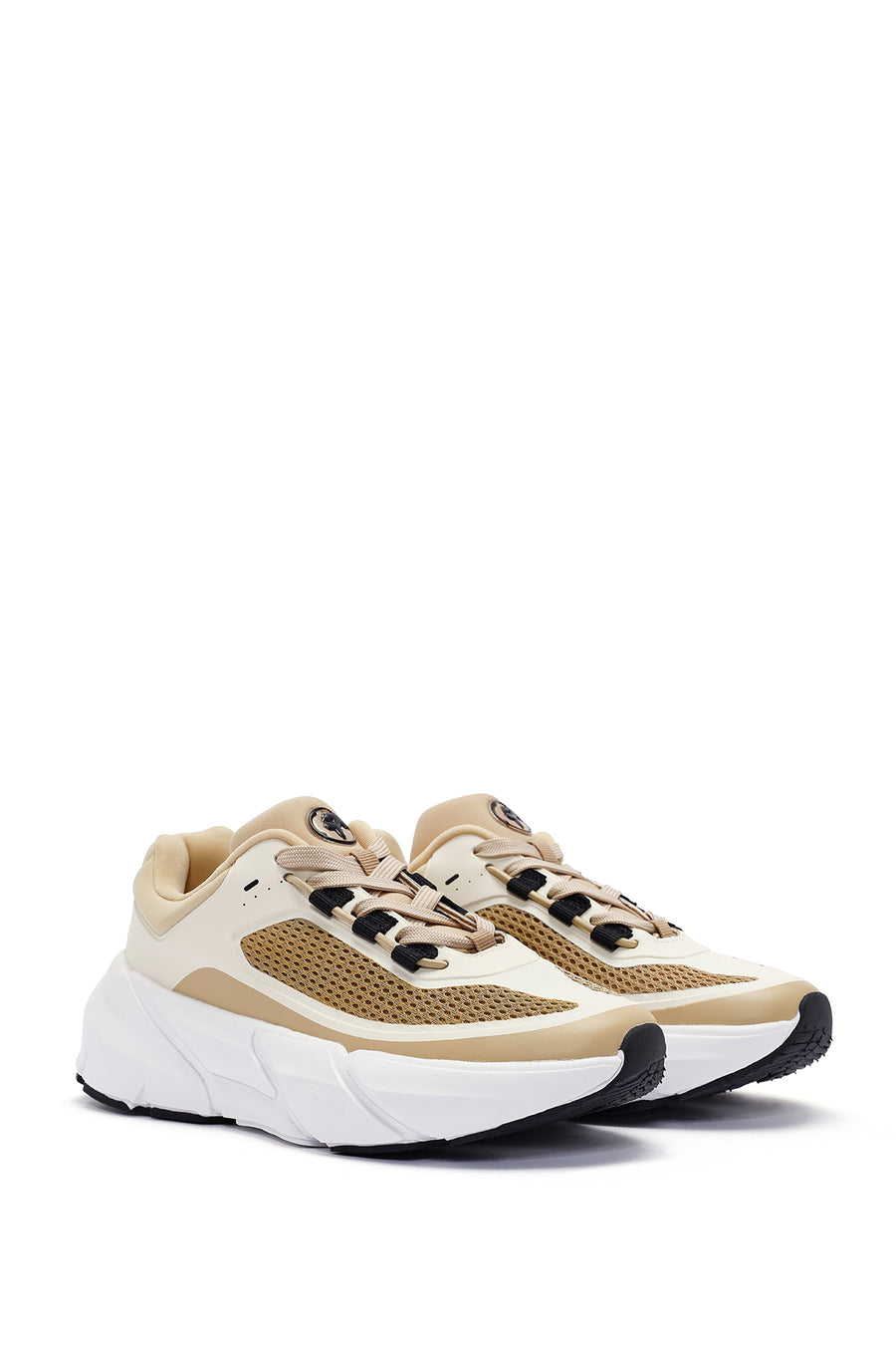 ACBC x Derimod Women's Beige Lace-Up Sneakers
