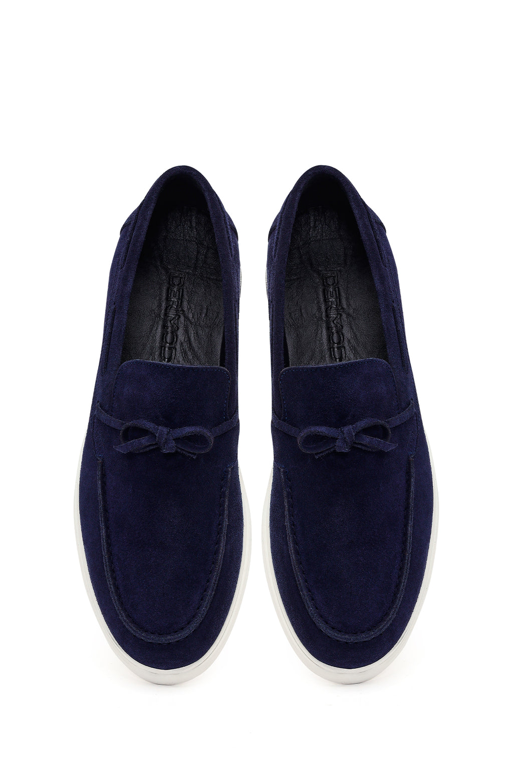 Erkek Lacivert Süet Deri Casual Loafer