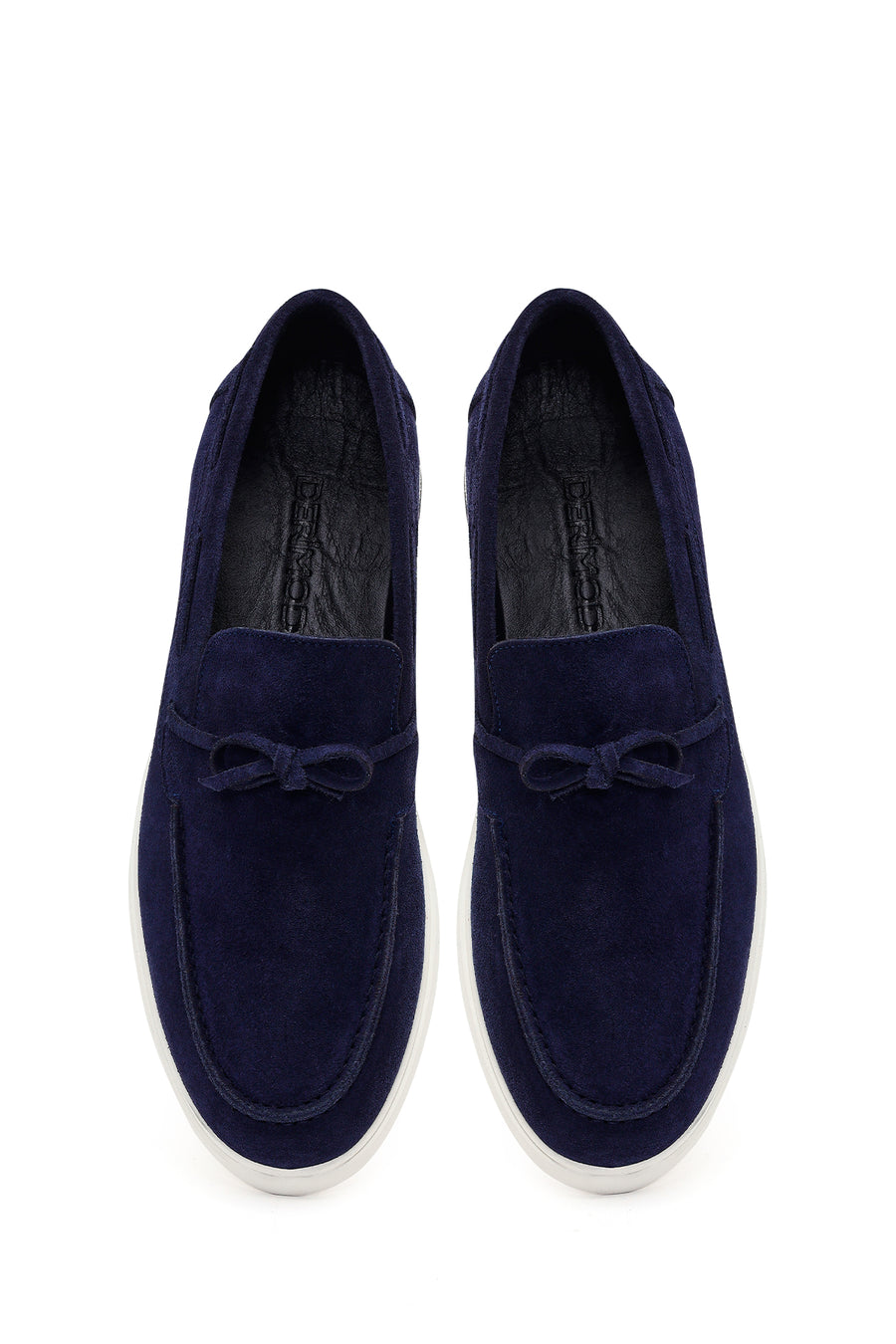Erkek Lacivert Süet Deri Casual Loafer