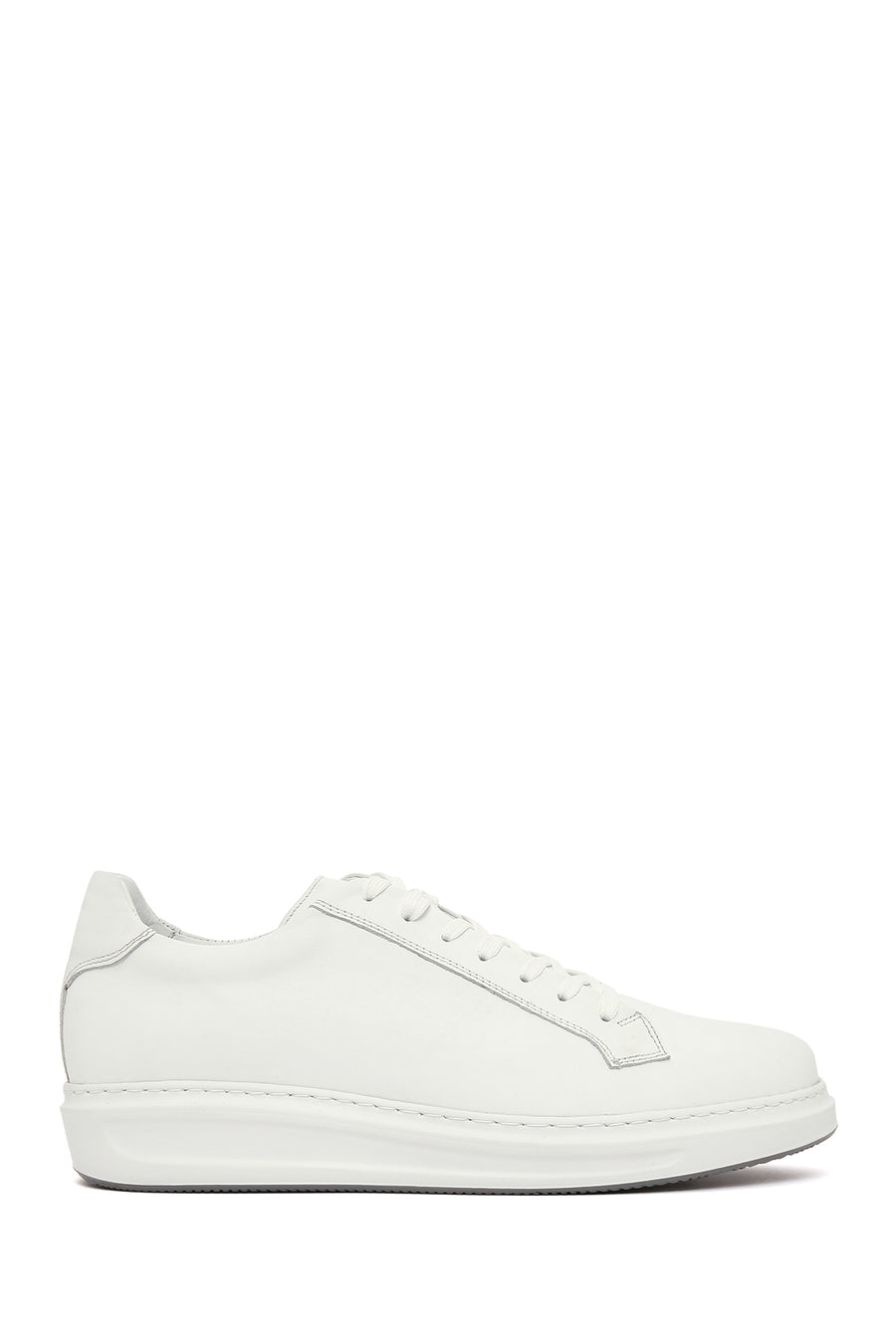 Erkek Beyaz Bağcıklı Deri Sneaker 25SFD610118 | Derimod