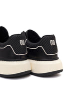 Erkek Siyah Kalın Tabanlı Deri Sneaker | Derimod