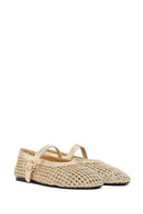 Woman Gold Metallic Ballet Flats | Derimod