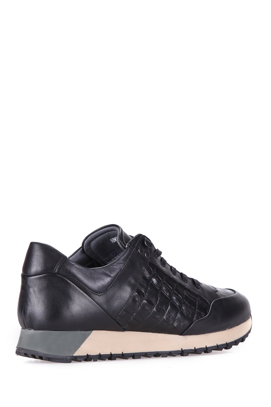 Kroko Desenli Erkek Deri Sneaker