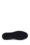 Erkek Siyah Bağcıklı Deri Sneaker | Derimod