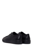 Erkek Siyah Bağcıklı Deri Sneaker | Derimod