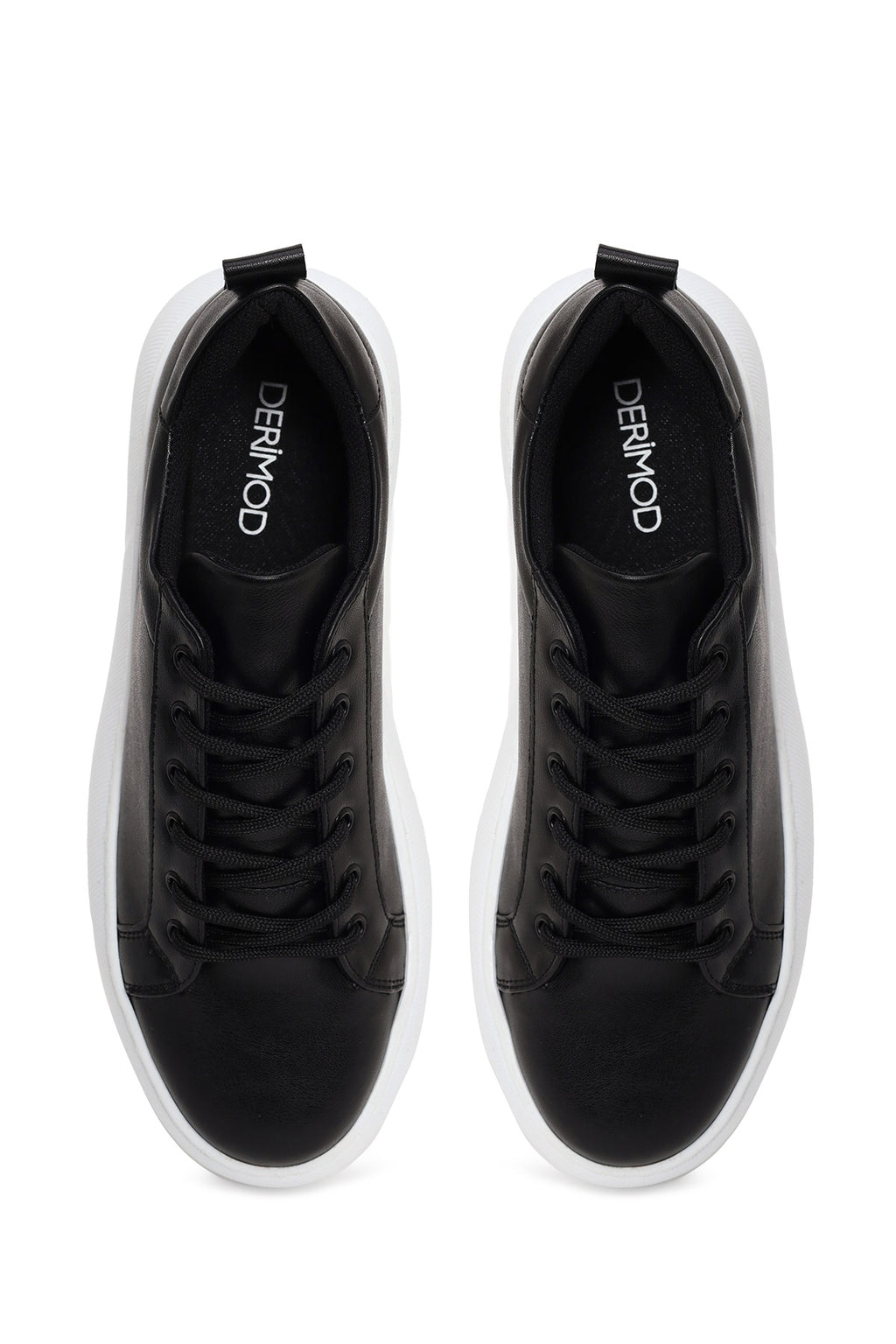 Kadın Siyah Bağcıklı Kalın Tabanlı Sneaker